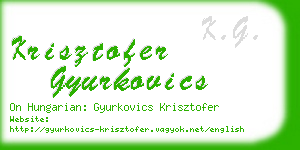 krisztofer gyurkovics business card